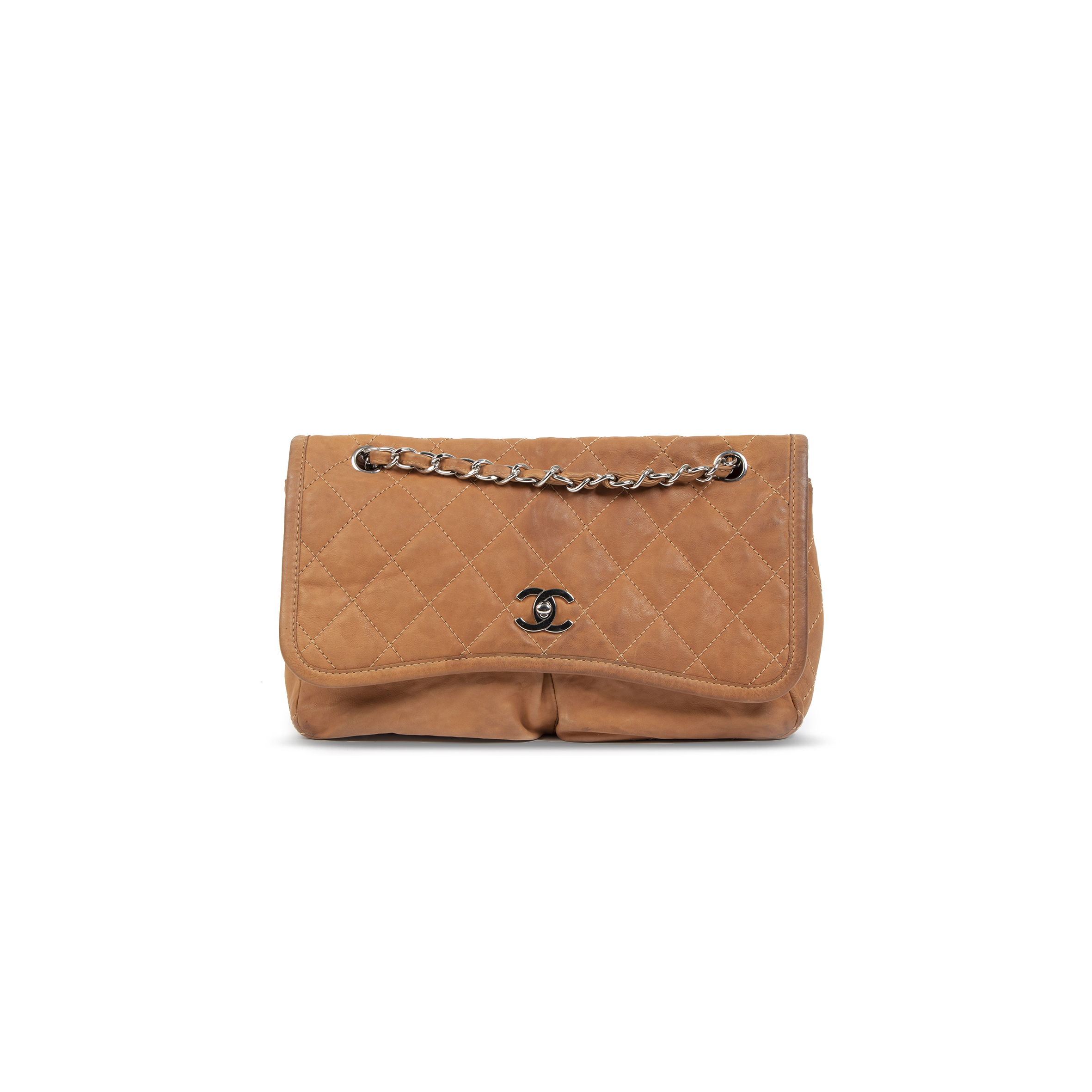 Ch*el natural beauty medium flap bag 106815 (30*19*11cm)